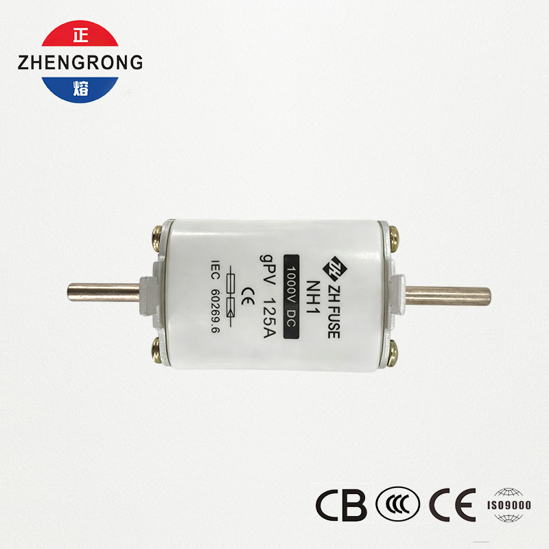 Фотоэлектрический предохранитель постоянного тока NH1 125A 1000В | CE и IEC 60269.6 одобрены для солнечных батарей